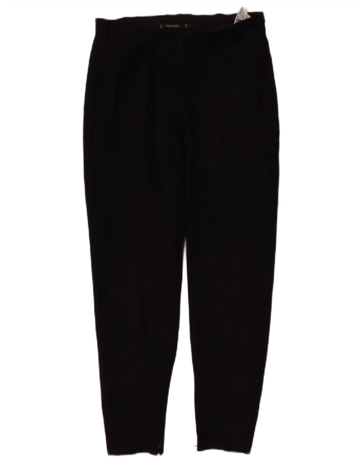 Zara Γυναικείο Slim Casual Παντελόνι Μεγάλο W32 L26 Μαύρο Πολυεστέρα