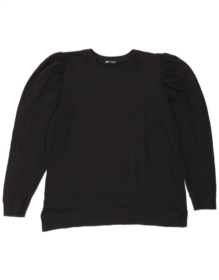 Zara Γυναικεία Φούτερ Jumper UK 16 Large Μαύρο