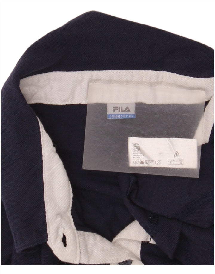 Fila Γυναικείο μπλουζάκι πόλο UK 12 μεσαίο μπλε βαμβακερό
