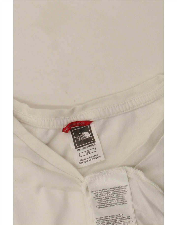 Ανδρικό T-Shirt North Face Top μεγάλο λευκό βαμβακερό