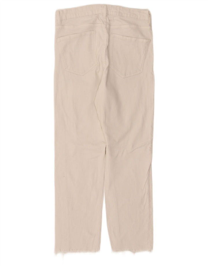 Zara Γυναικείο ίσιο τζιν EU 40 Medium W30 L27 Λευκό