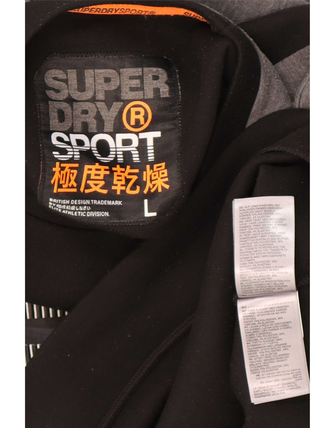 Ανδρικό γραφικό φούτερ Superdry Jumper με μεγάλο μαύρο χρώμα πολυεστέρα