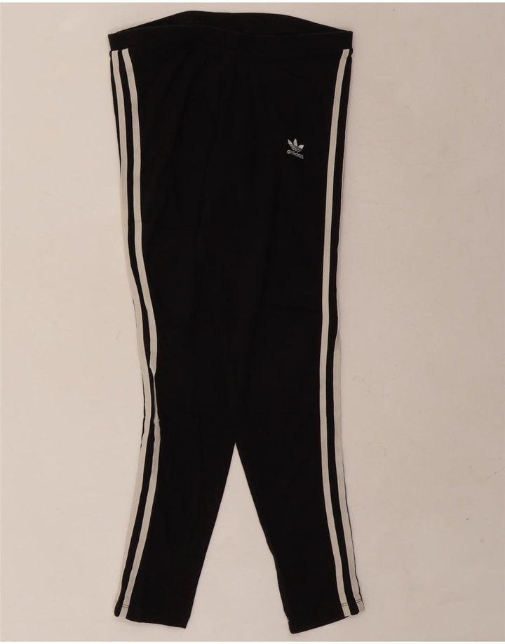 Γυναικείο κολάν Adidas UK 14 Μεσαίο μαύρο βαμβακερό