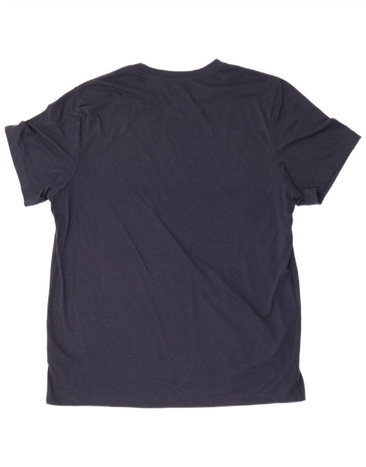 Ανδρικό γραφικό μπλουζάκι Nike Dri Fit Top XL Navy Blue Polyester