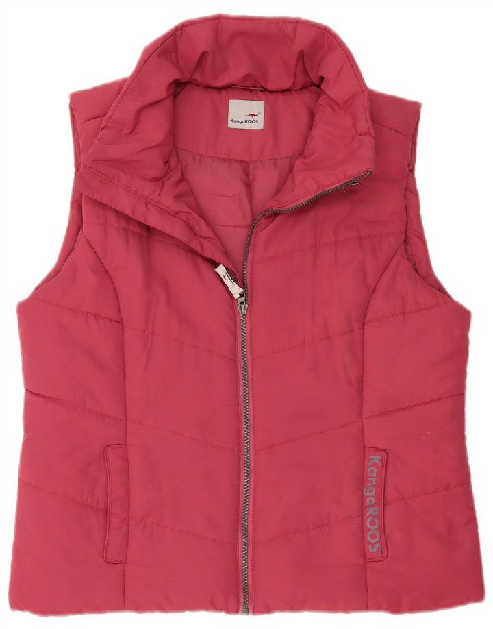 Καγκουρό Γυναικεία padded Gilet UK 16 Large Pink Polyester