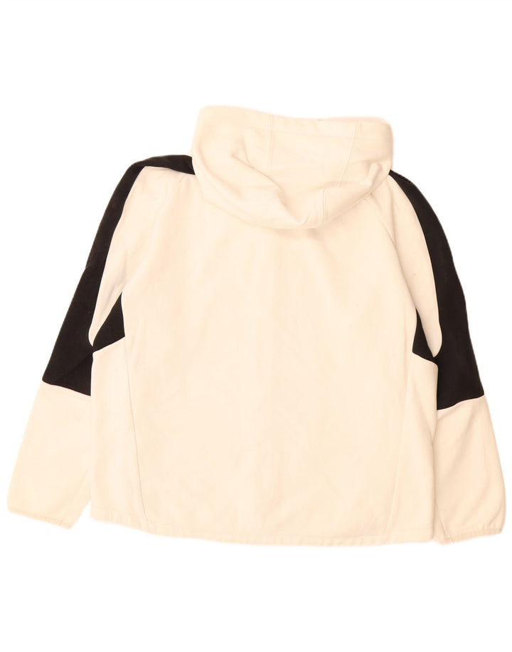 Ανδρικό πουλόβερ με κουκούλα με φερμουάρ PUMA XL σε ανοιχτό λευκό χρώμα, βαμβακερό