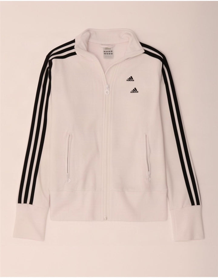 Γυναικεία αθλητική φόρμα Adidas Top Jacket UK 8 Small White Polyester