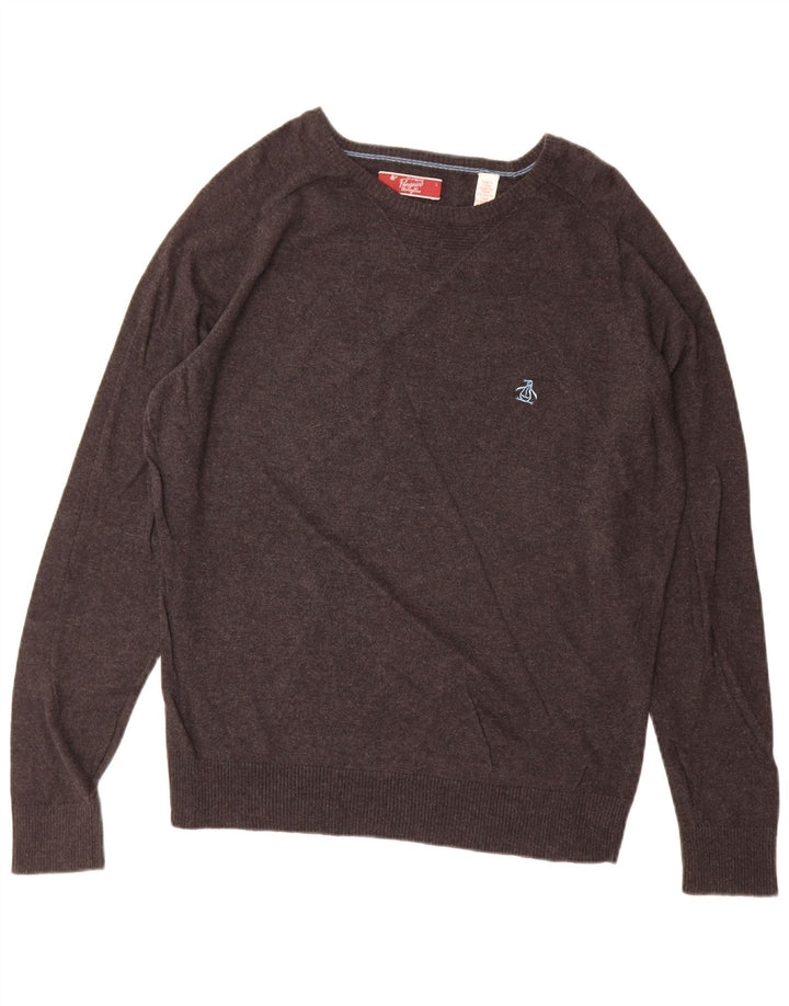 Ανδρικό πουλόβερ Penguin Boat Neck Jumper Large Grey