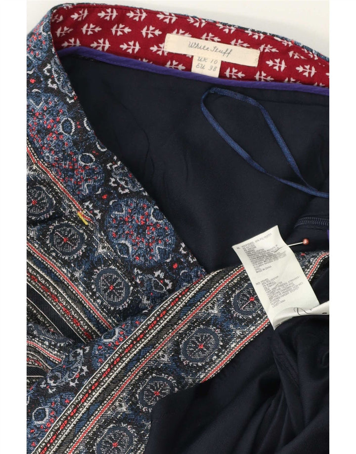 White Stuff Γυναικεία Μίνι Φούστα UK 10 Small W30 Blue Geometric Polyester