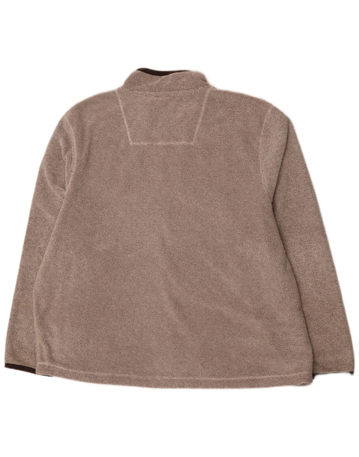 Weird Fish Ανδρικό πουλόβερ με φερμουάρ 5XL καφέ πολυεστέρα