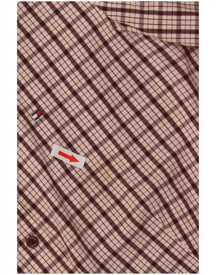 Tommy Hilfiger Γυναικείο Πουκάμισο US 6 Medium Maroon Check Cotton