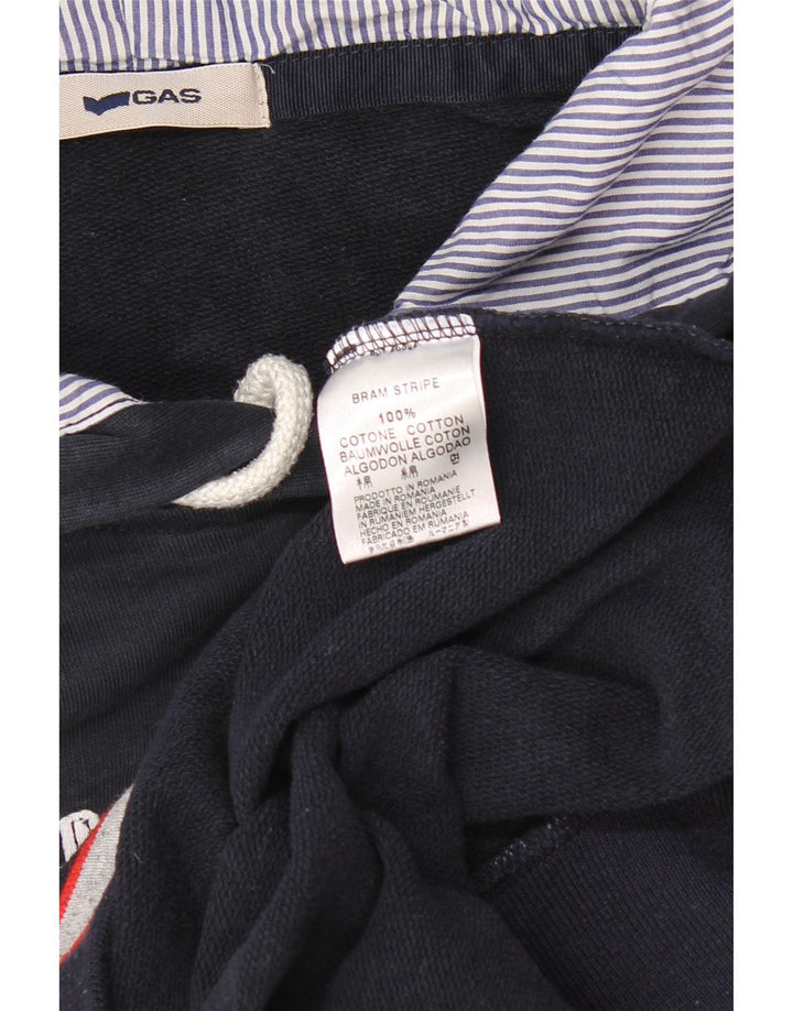 Ανδρικό GAS Graphic Hoodie Jumper Μεγάλο Ναυτικό Βαμβακερό