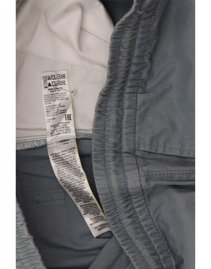 Ανδρικό σορτς Chino Marks & Spencer W34 μεγάλο μπλε βαμβακερό