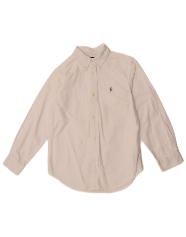 Ralph Lauren Boys πουκάμισο 6-7 ετών Λευκό βαμβακερό