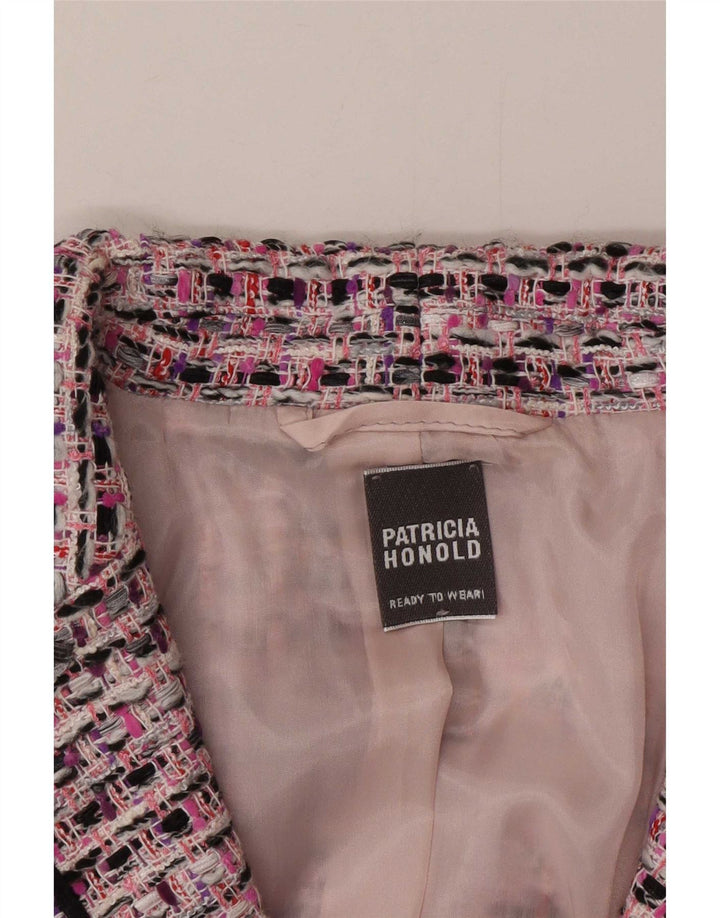 Vintage γυναικείο σακάκι με 3 κουμπιά σακάκι UK 14 Medium Pink Flecked