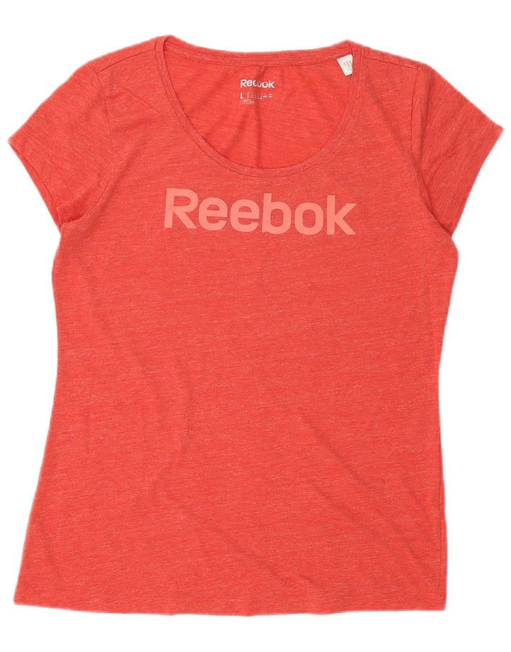 Γυναικείο γραφικό T-Shirt Reebok Top UK 14 Large Red