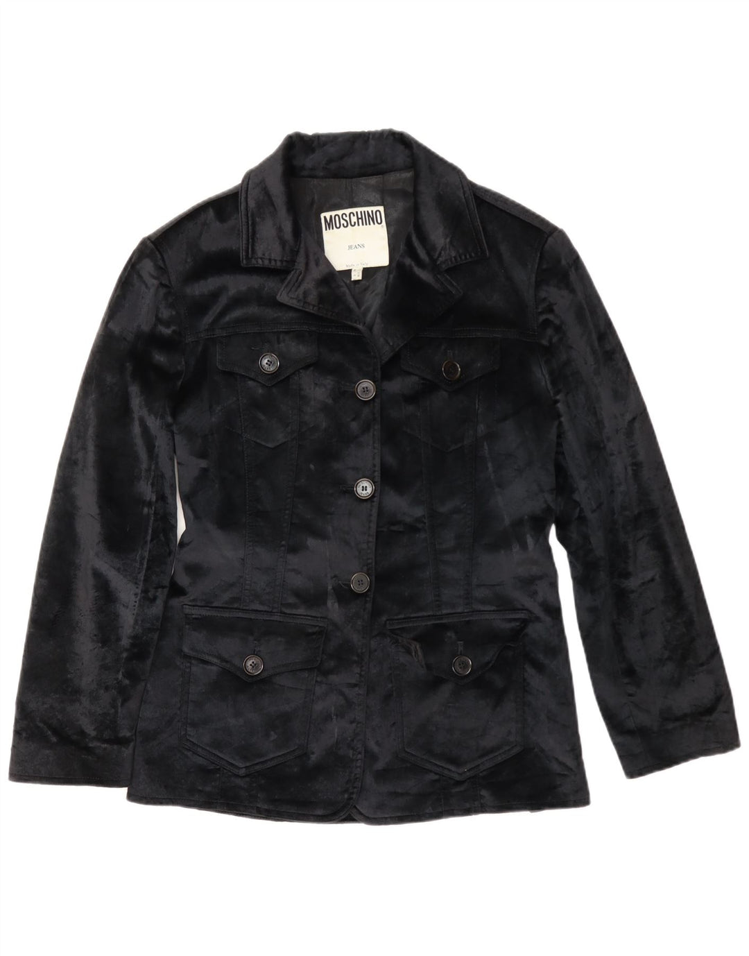 Moschino Γυναικείο Velvet Blazer Jacket UK 12 Medium Black