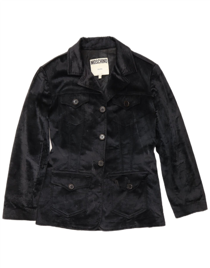 Moschino Γυναικείο Velvet Blazer Jacket UK 12 Medium Black