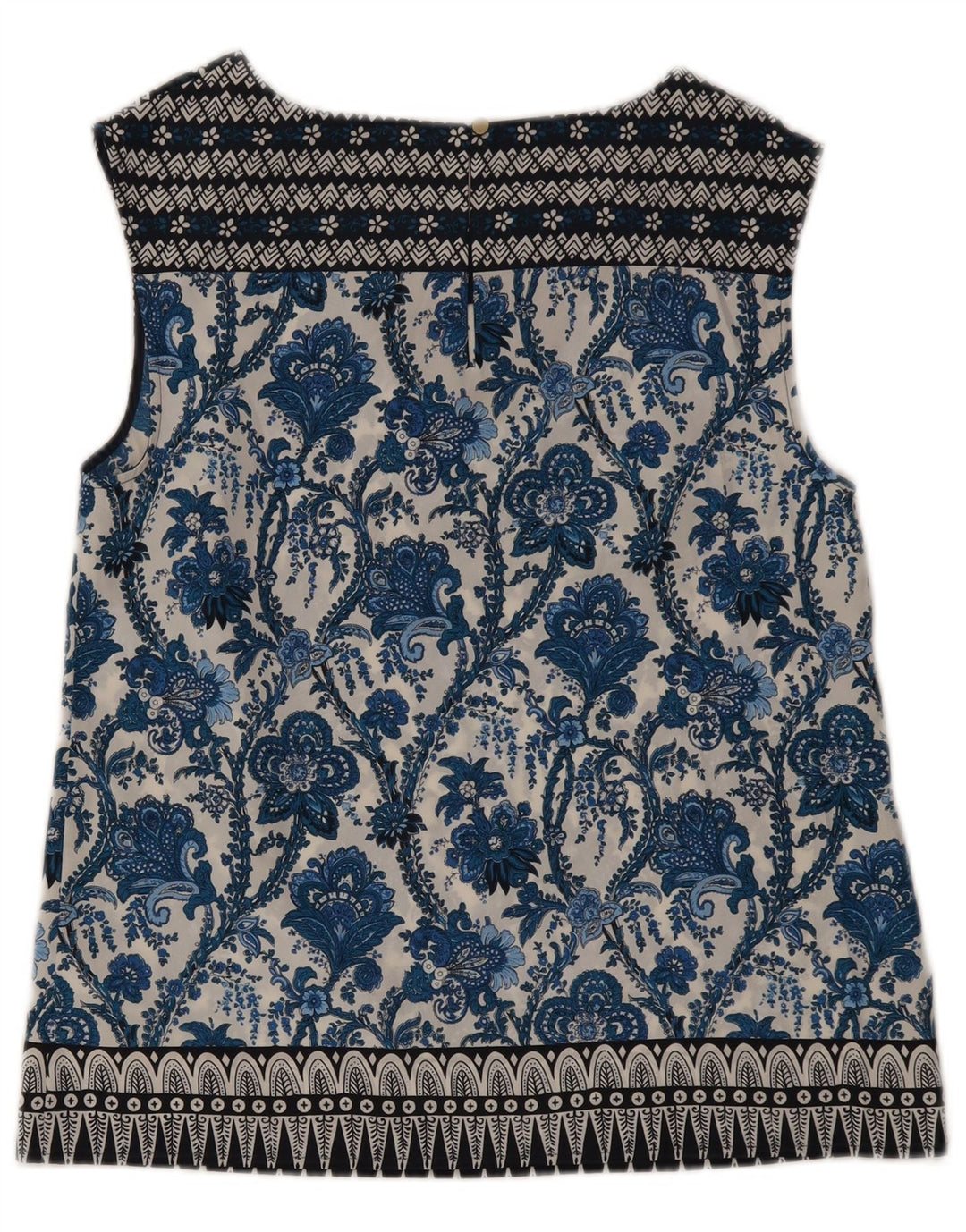 Γυναικεία αμάνικη μπλούζα Oasis Top UK 12 Medium Blue Floral Polyester