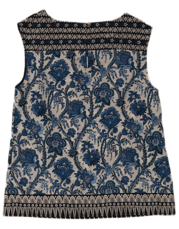 Γυναικεία αμάνικη μπλούζα Oasis Top UK 12 Medium Blue Floral Polyester