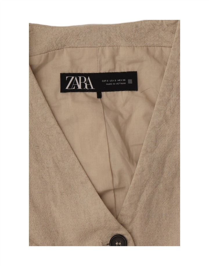 Zara Γυναικείο Γιλέκο UK 10 Small Beige