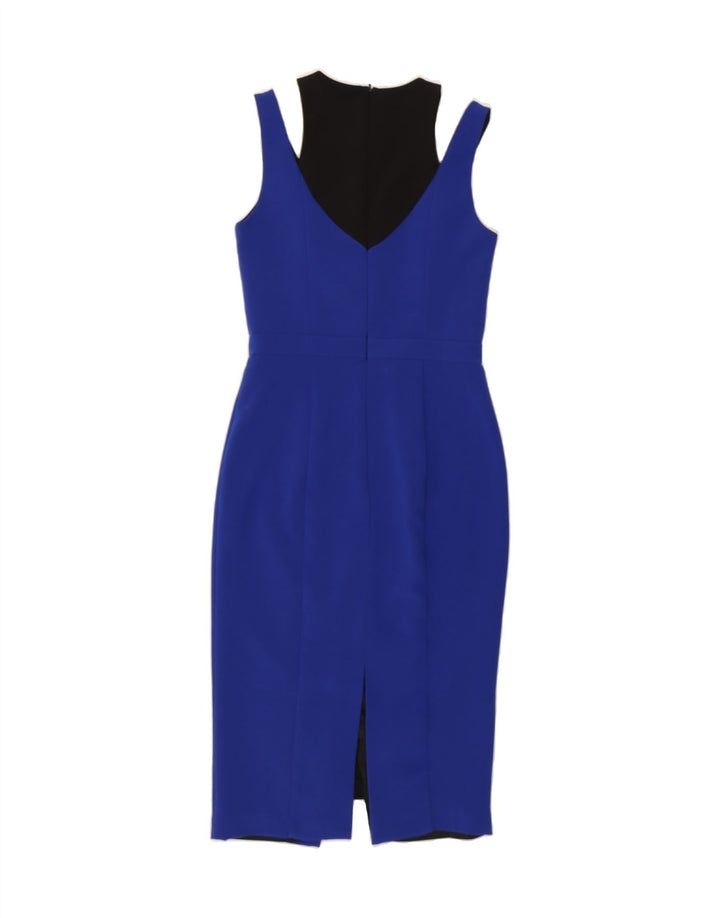 WAREHOUSE Womens Sleeveless Bodycon Dress UK 10 Small Blue Polyester Vintage Warehouse and Second-Hand Warehouse from Messina Hembry 