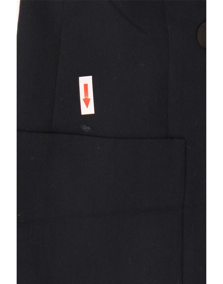 Zara Γυναικείο παλτό με διπλό στήθος UK 12 Medium Navy Blue Polyester