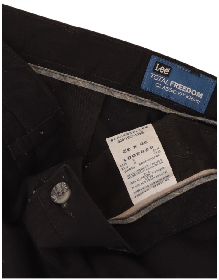 Ανδρικό ίσιο παντελόνι Chino LEE Total Freedom Classic Fit W36 L32 Μαύρο