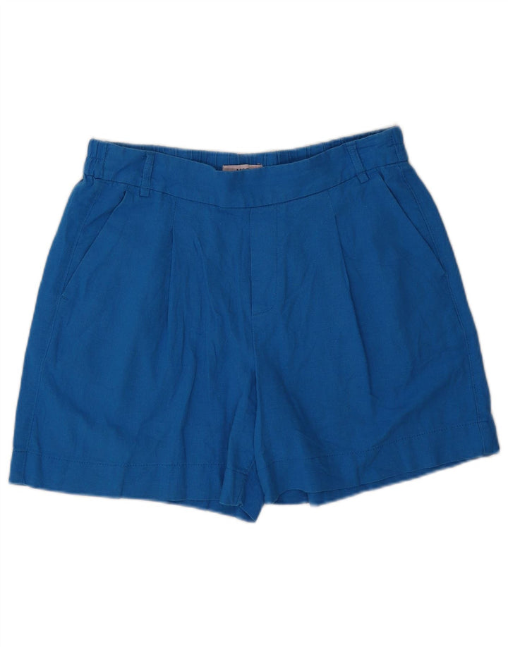 MARKS & SPENCER Γυναικείο σορτς Chino UK 12 Medium W32 Μπλε λινό