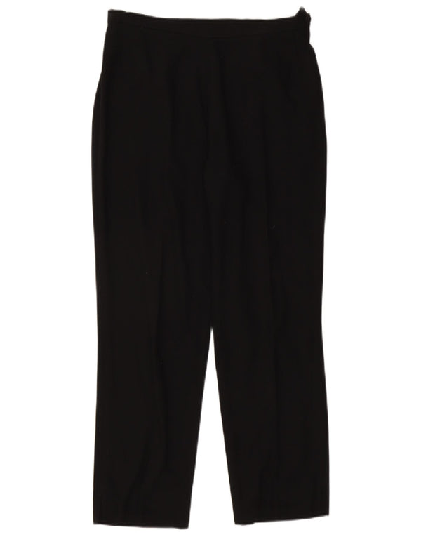 Marks & Spencer Γυναικείο ίσιο casual παντελόνι UK 12 Medium W30 L27 μαύρο