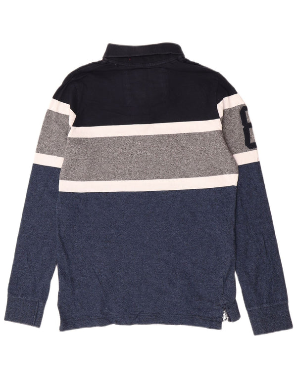 Superdry Boys μακρυμάνικο μπλουζάκι ράγκμπι πόλο 15-16 ετών XL μπλε χρώμα