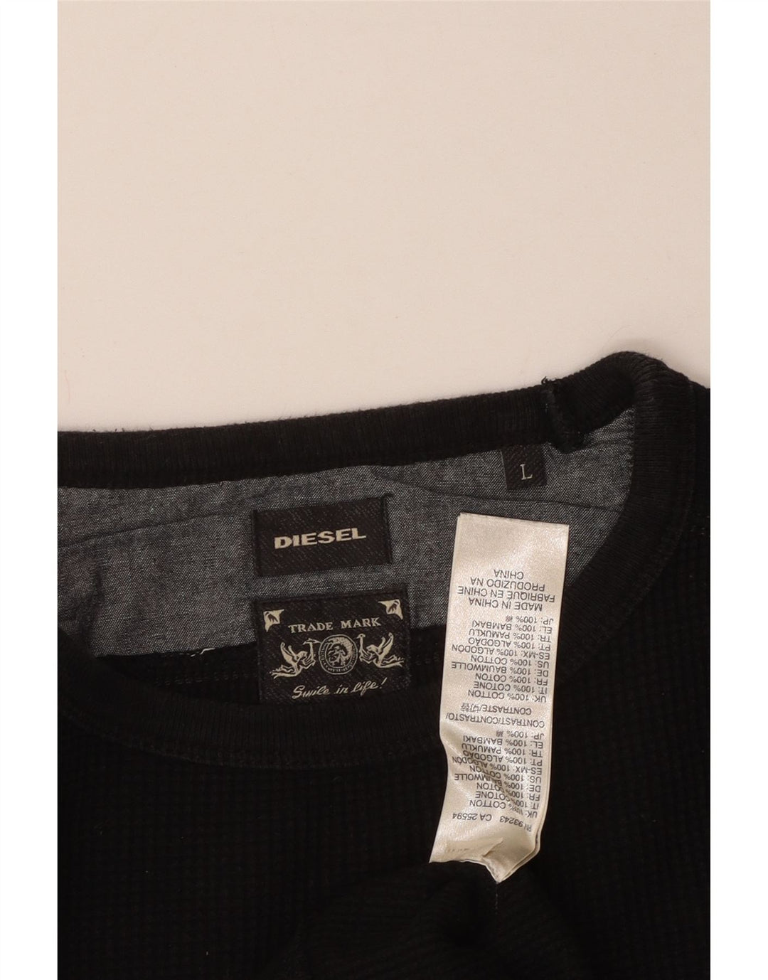 Ανδρικό φούτερ DIESEL Jumper μεγάλο μαύρο βαμβακερό