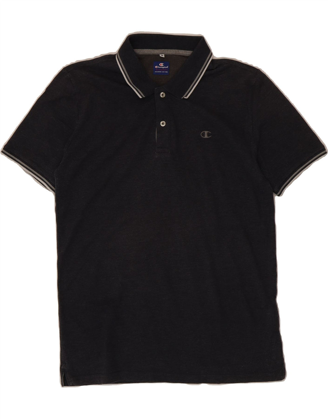 CHAMPION Mens Polo Shirt Medium Grey Cotton Vintage Champion and Second-Hand Champion from Messina Hembry 
