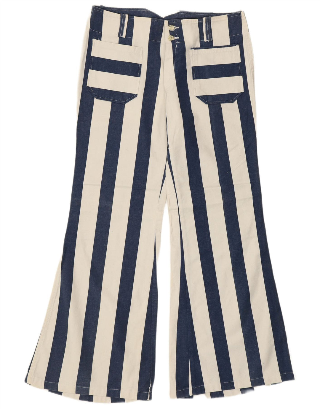 VINTAGE Γυναικείο Ψηλόμεσο Παντελόνι IT 48 XL W34 L31 Μπλε Ρετρό