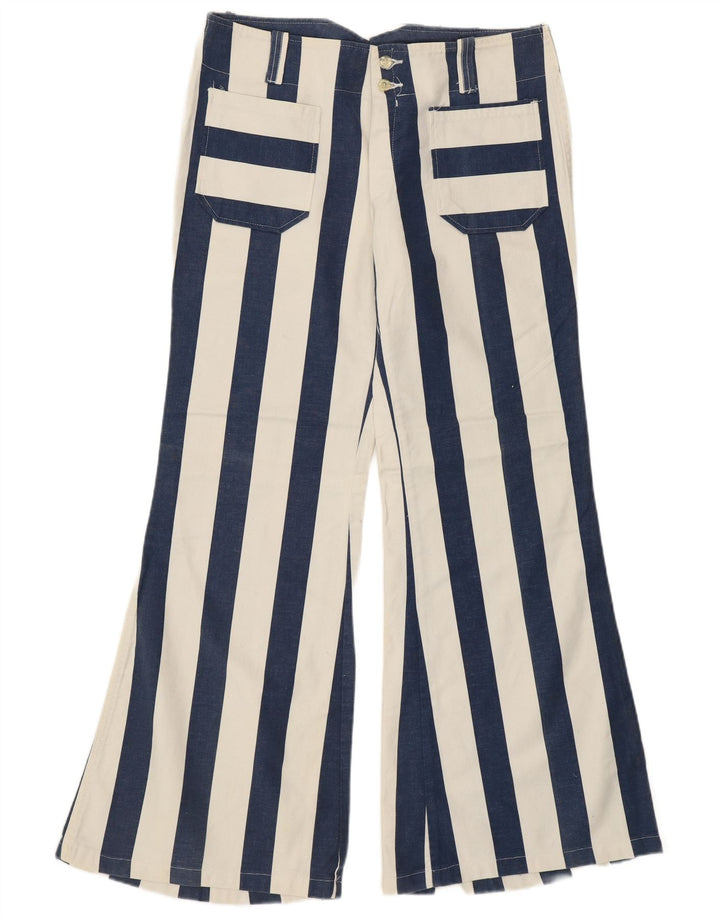 VINTAGE Γυναικείο Ψηλόμεσο Παντελόνι IT 48 XL W34 L31 Μπλε Ρετρό