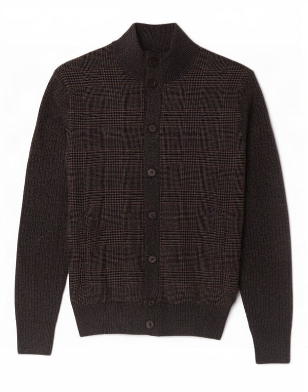 Ανδρικό πουλόβερ Hackett Cardigan XS Γκρι μαλλί Houndstooth