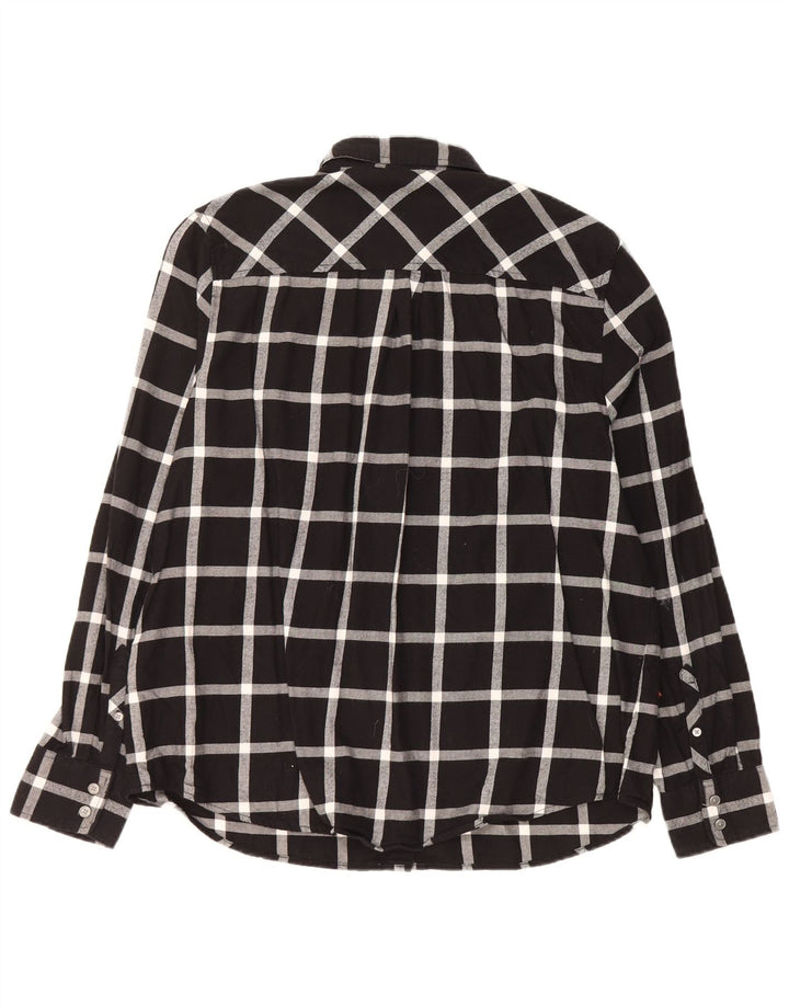 J. CREW Γυναικείο φανελένιο πουκάμισο UK 16 Large Black Check Cotton