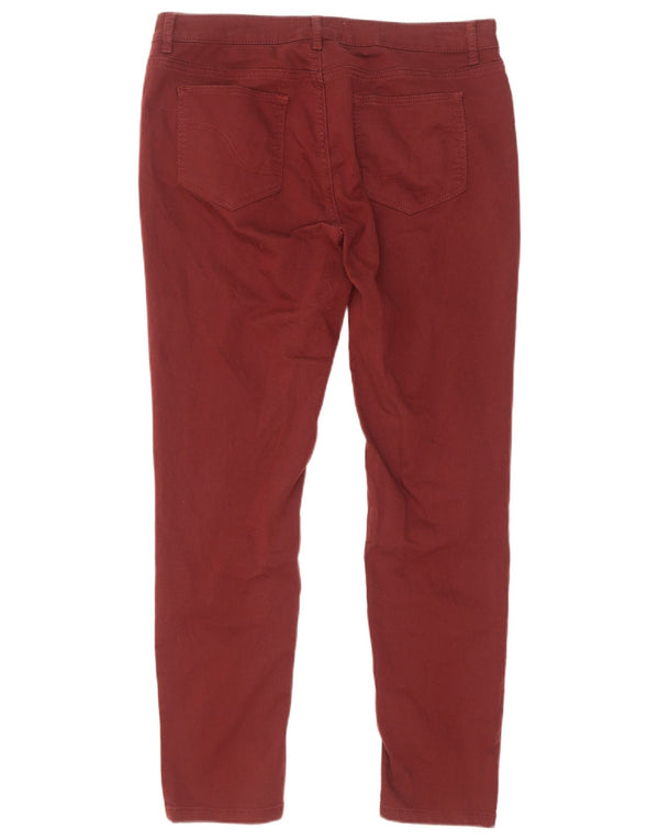 Fat Face Γυναικείο Slim Casual Παντελόνι UK 14 Large W32 L29 Βαμβακερό μπορντό