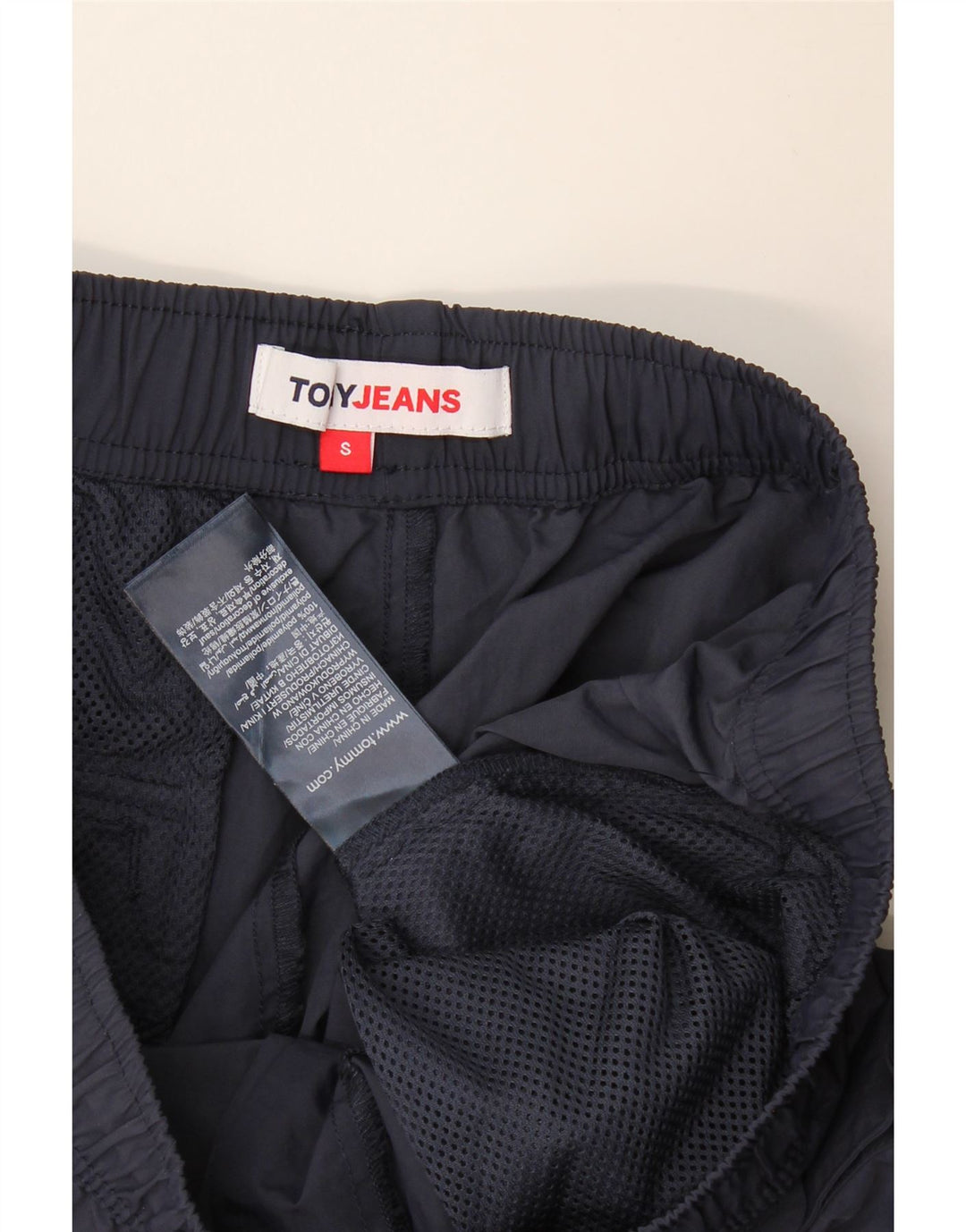 Γραφικό ανδρικό σορτς κολύμβησης Tommy Hilfiger Μικρό Navy Blue Polyamide