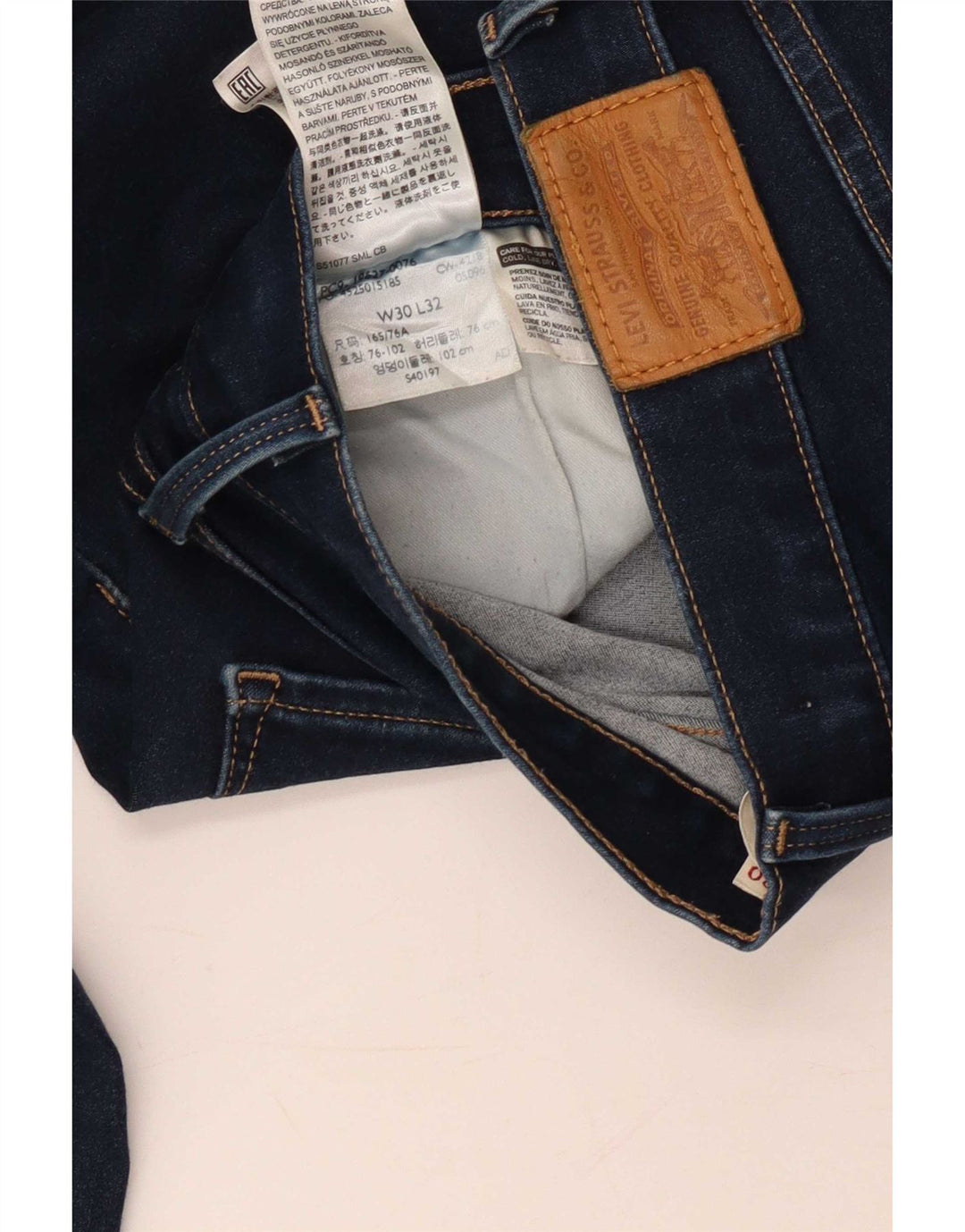 Levi's Womens 312 Shaping Slim Jeans W30 L28 Navy Blue Cotton