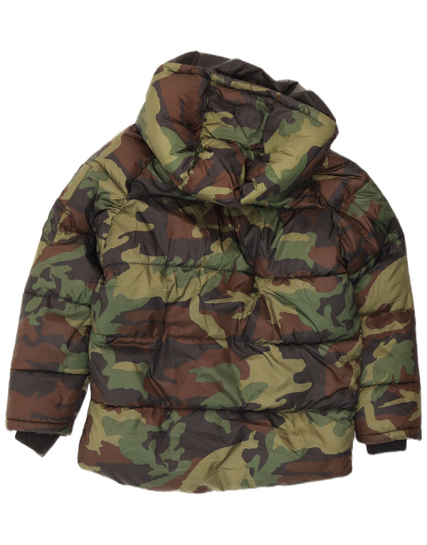 Zara Boys Hooded Jacket 13-14 Years Πολύχρωμο Καμουφλάζ