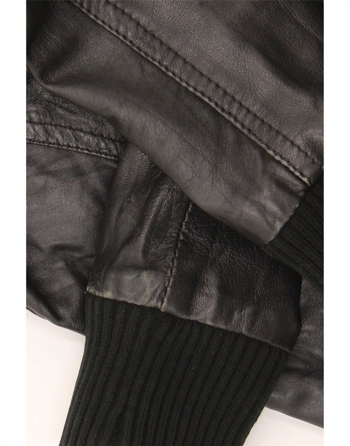 Object Γυναικείο Δερμάτινο Μπουφάν UK 10 Small Black Leather