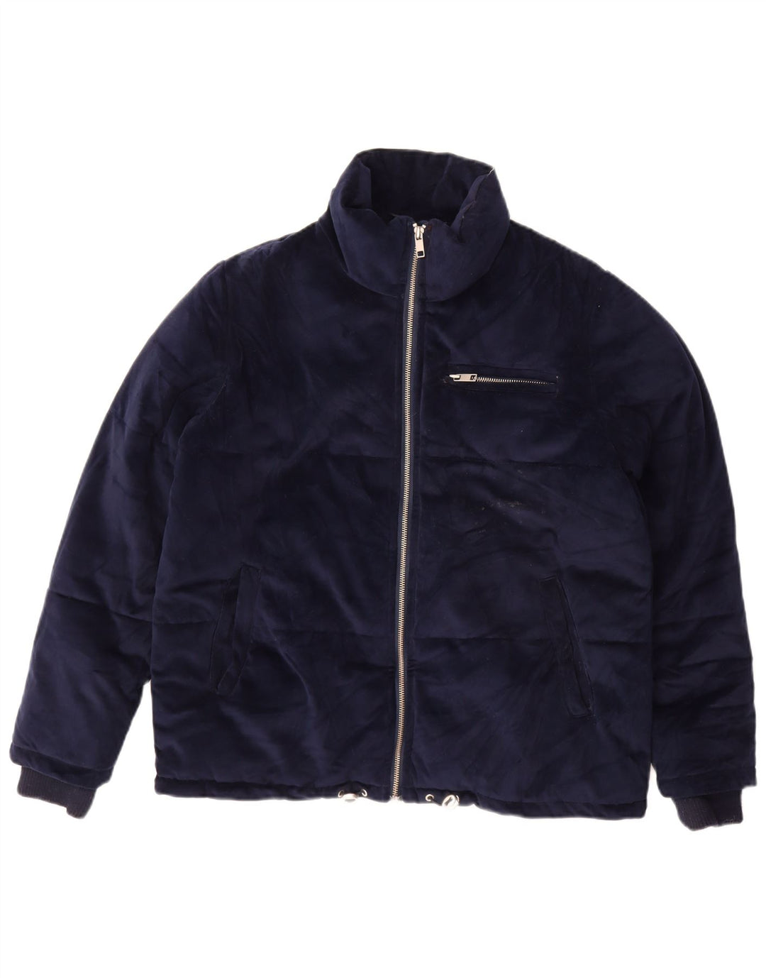 Marks & Spencer Γυναικείο βελούδινο μπουφάν UK 10 Small Navy Blue