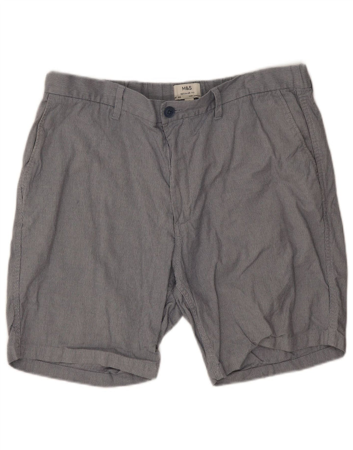 MARKS & SPENCER Ανδρικό σορτς Chino με κανονική εφαρμογή W38 XL Γκρι πολυεστέρας