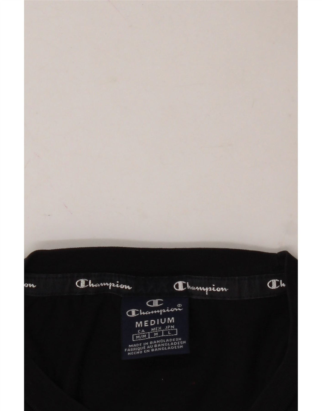 CHAMPION Mens Graphic T-Shirt Top Medium Black Vintage Champion and Second-Hand Champion from Messina Hembry 