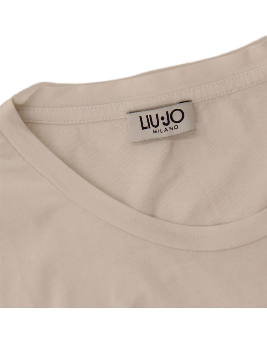 LIU JO Γυναικείο T-Shirt Milano γραφικό Top UK 12 Medium White