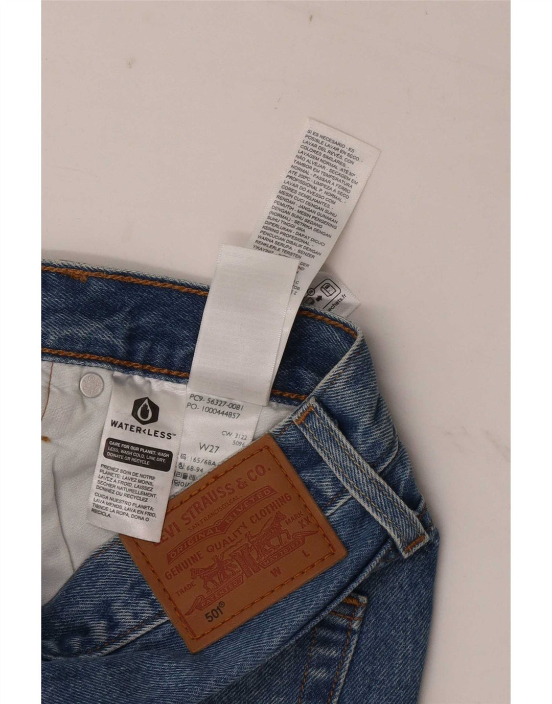 Levi's Womens 501 Distressed τζιν σορτς W27 μικρό μπλε βαμβακερό