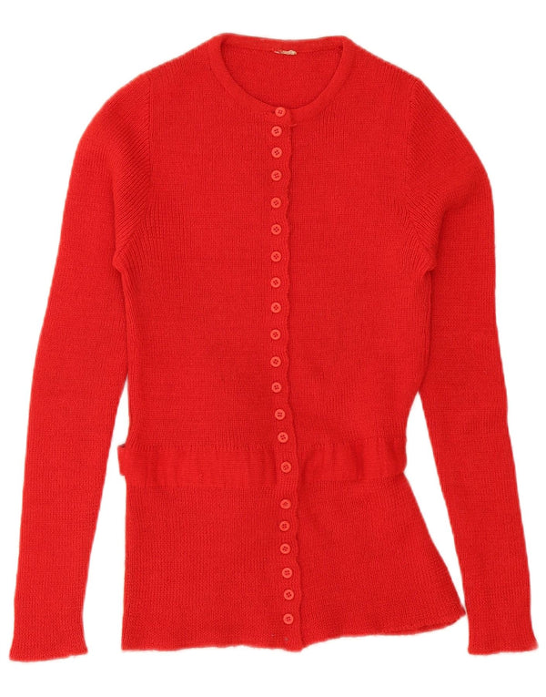 Vintage Γυναικεία Ζακέτα UK 12 Medium Red