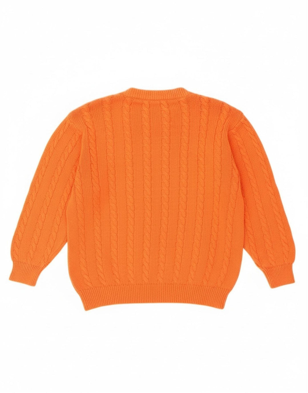 Γυναικείο πουλόβερ Benetton Crew Neck Jumper UK 14 Μεσαίο πορτοκαλί βαμβακερό