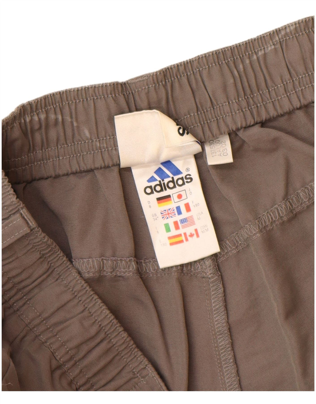 Ανδρικό ίσιο παντελόνι ADIDAS Cargo Capri μεγάλο W34 L20 Γκρι βαμβακερό